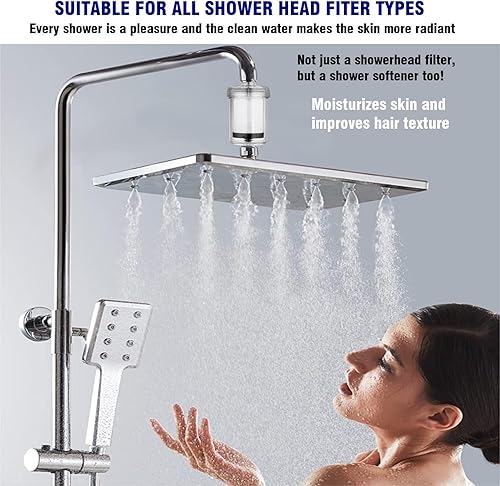 Miniatura 8 de Filtro de agua para lavadora de 1 micrón, sistema de filtro de agua para lavadora, ducha, RV,  99.5% de eliminación de fluoruro de cloro, metales