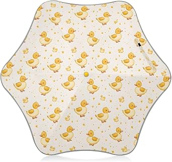 ALAZA Yellow Duck Star Animal Kids Umbrella Stick Umbrellas Cute Umbrella for Boys Girls Toddler UV/Sun Rain Windproof