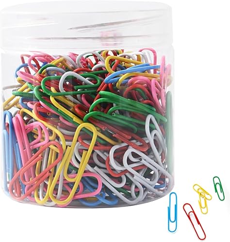 Colorful 1.1in Paper Clips – Heavy Duty, Ideal for Office, School & Home Use – P