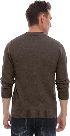 Sailwind Men's Crewneck Sweater Soft Casual Sweaters for Men Classic Pullover Sweaters with Ribbing Edge