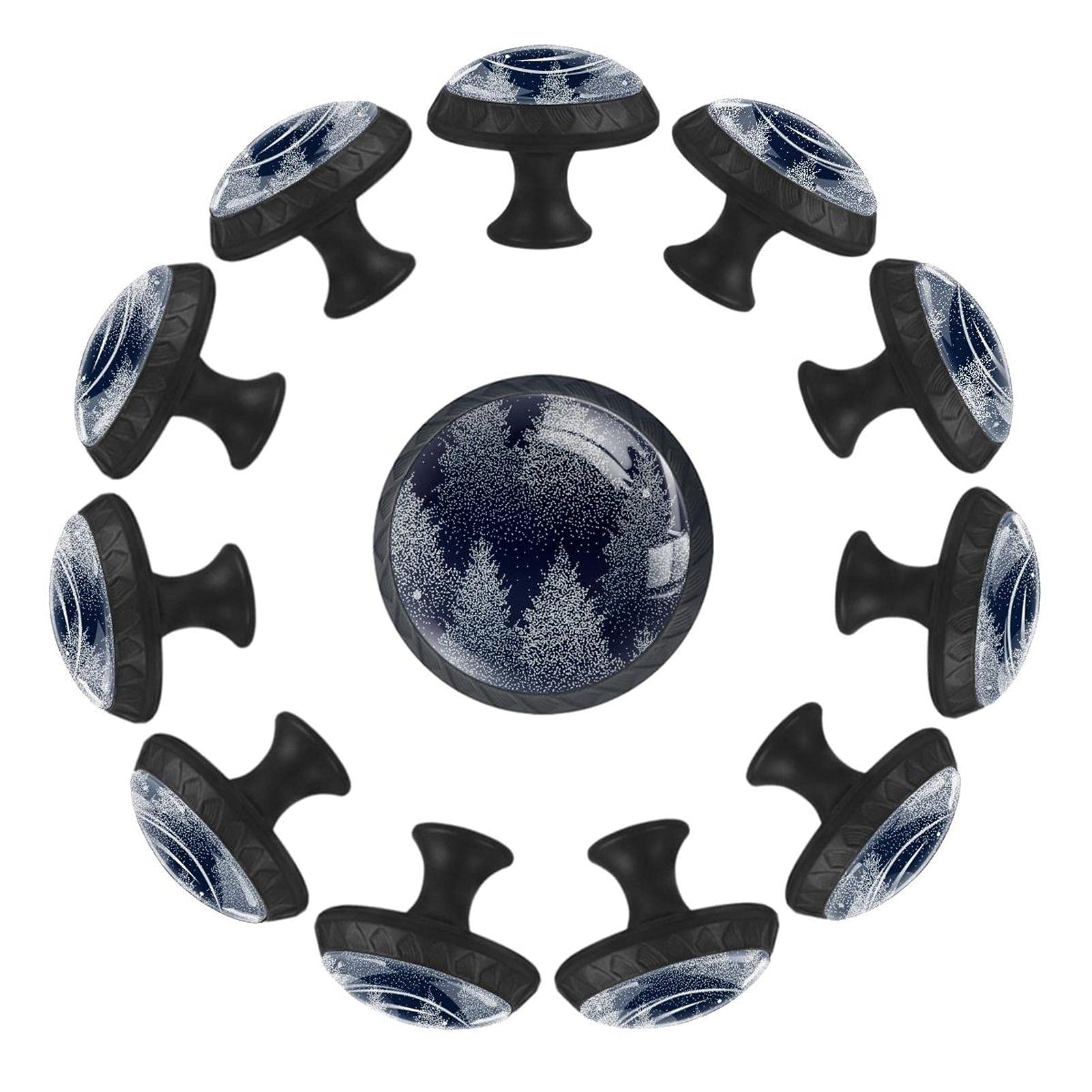 Boutons de tiroir ronds 35 mm en bois brut ergonomique lot de 12