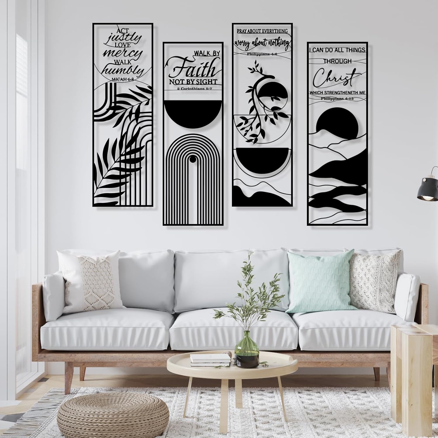 Metal Bible Verses Wall Decor, Metal Inspirational Wall Art