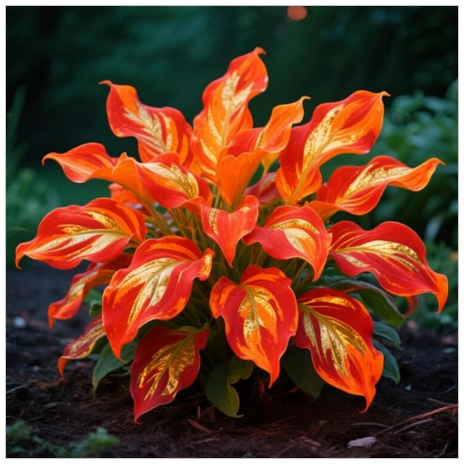 Hardy,Beautiful Hosta Bulbs,Giant Flower, Perennial, Professional for Brilliant Garden Displays-4 Bulbs-A