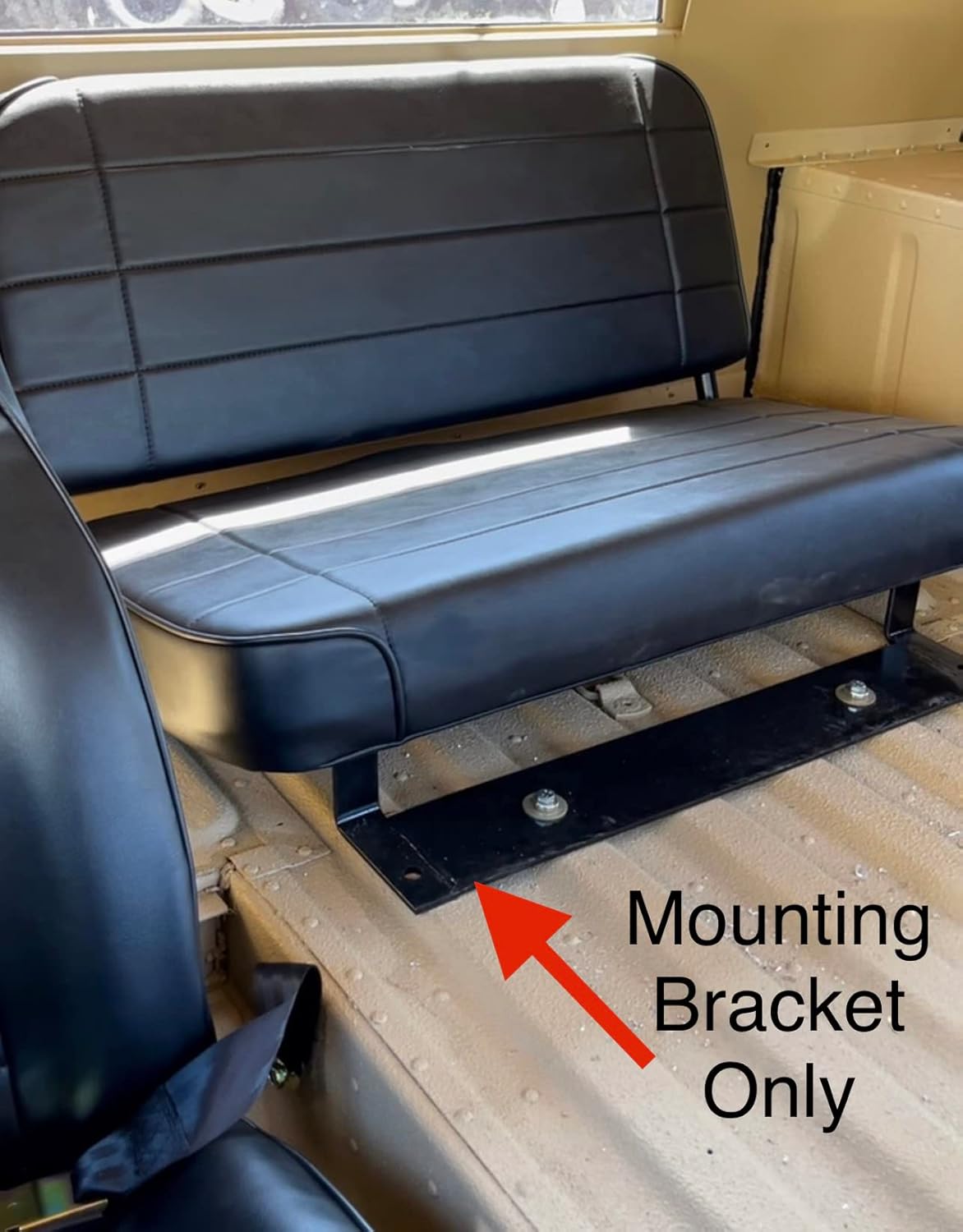Mounting Bracket Only for Aftermarket Center Rear Bench Seat, Fits Humvee