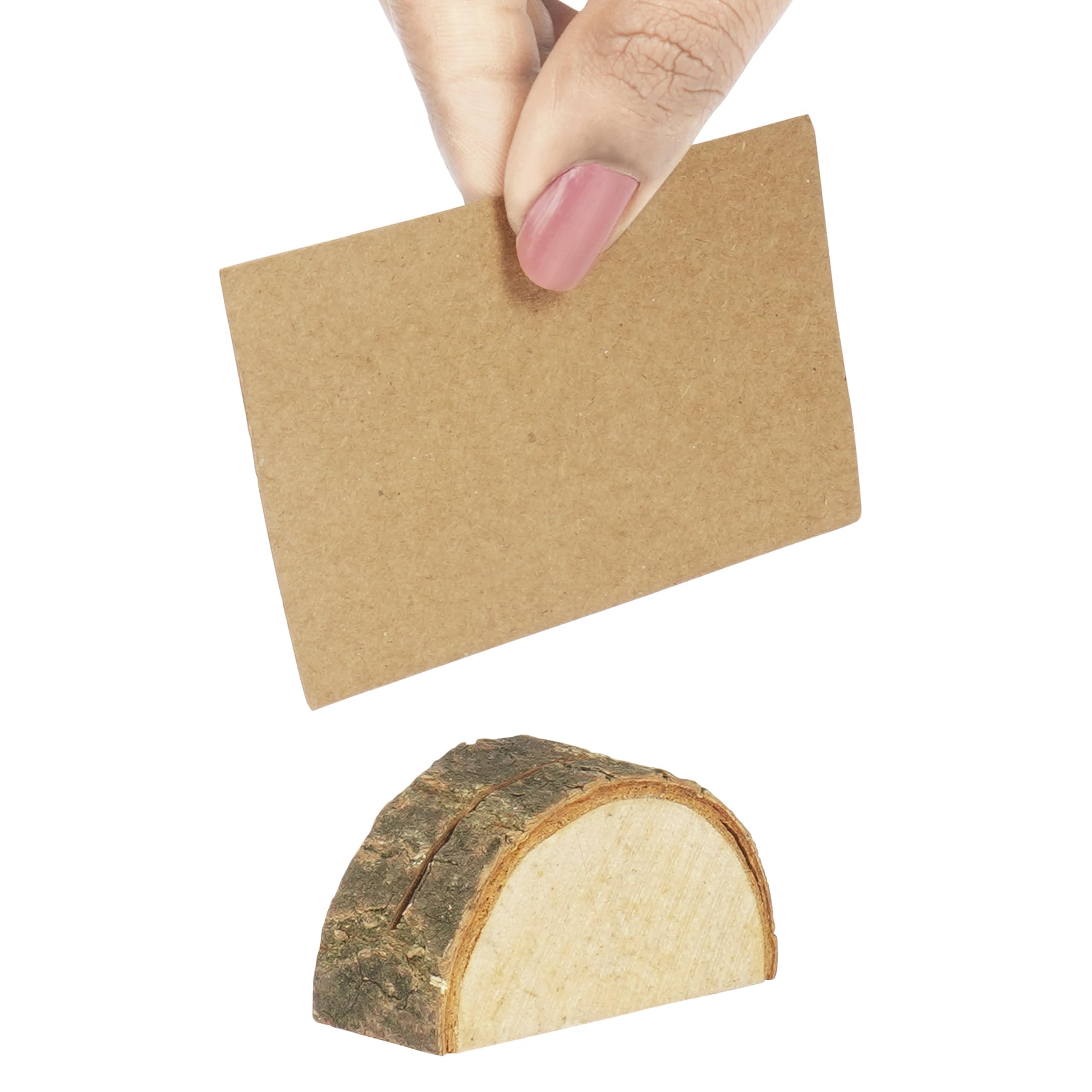 Lot 50 Porte-Cartes Bois Rustique + Cartes – Supports Noms De Table Mariage, Anniversaire, Baptême