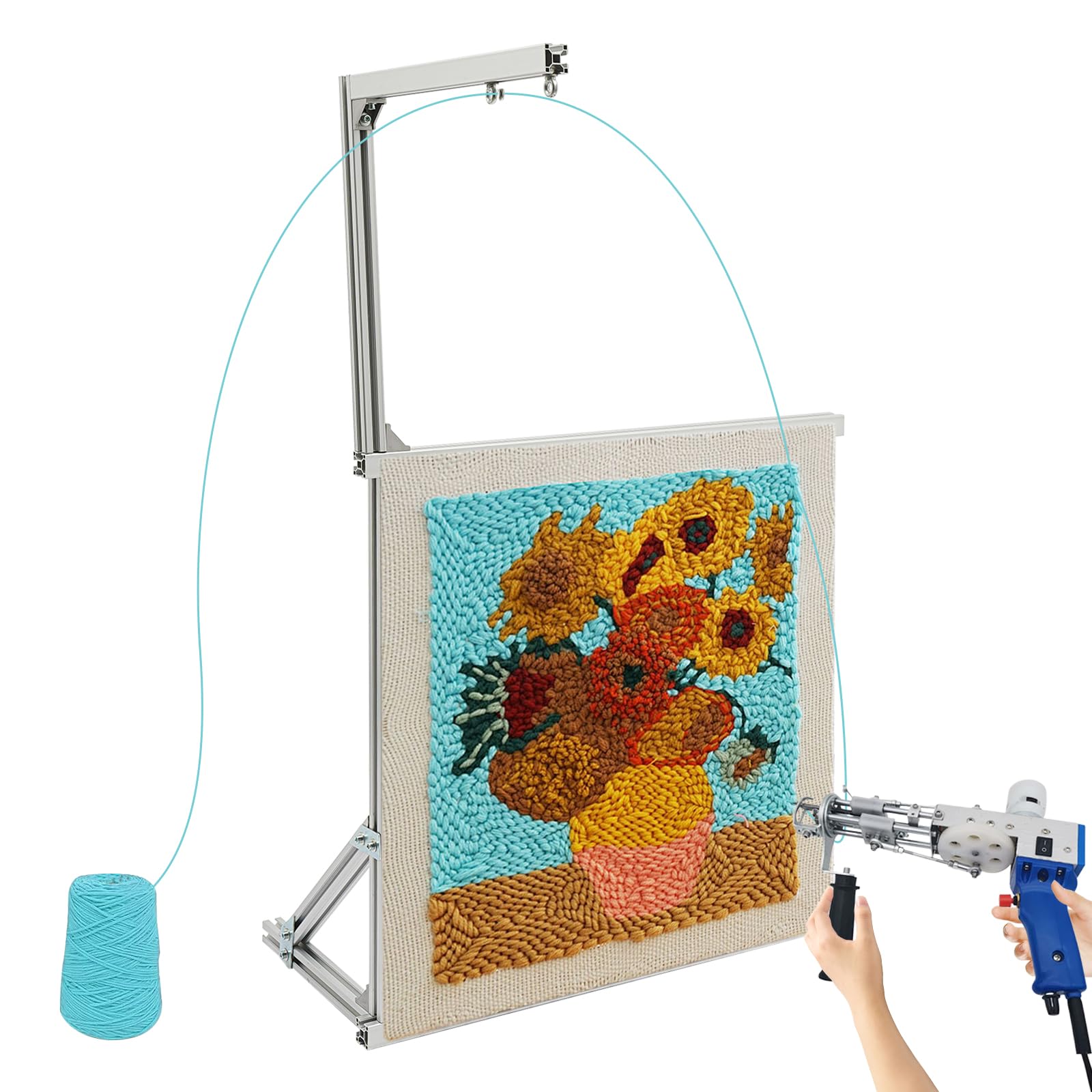 Kreiaoer Rug Tufting Frame Kit, 35.4