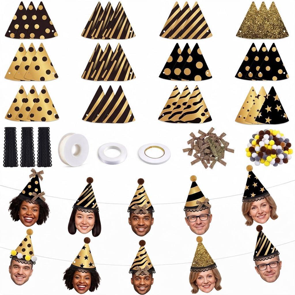 Adult Birthday Face DIY Banner Kit Fun Custom Party Accessory Personalized
