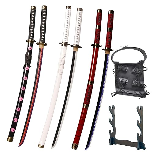 SV Anime Sword Cosplay Roronoa Zoro Sword Shusui&Wado Ichimonji&Sandai Kitetsu&Yubashiri&Death Surgeon Sword Katana103cm/40 inch
