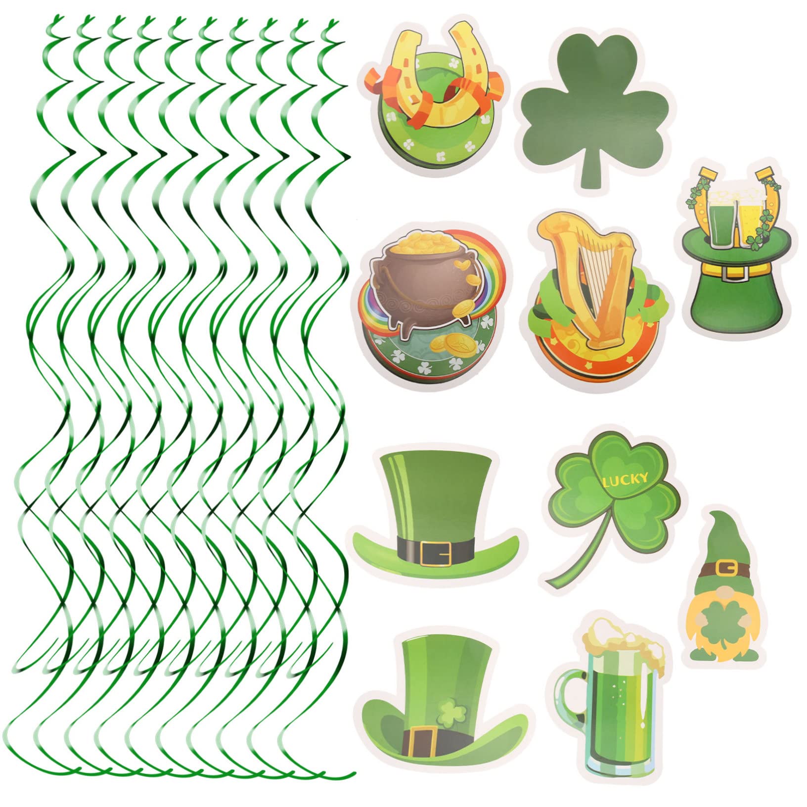 TOPBATHY 5 Set di Ghirlande di Fiori A Spirale Appesi per Decorazioni Ornamenti Verdi Decorazioni Festoni per Feste Spirali Appese per Decorazioni per Feste Decorazioni per Festival