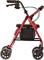 Vista 8 de Nova - Productos Médicos Get Go Petite Rolling Walker, caminador rodante pequeño - 13 libras., 4209CRD, Rojo, 1, 1