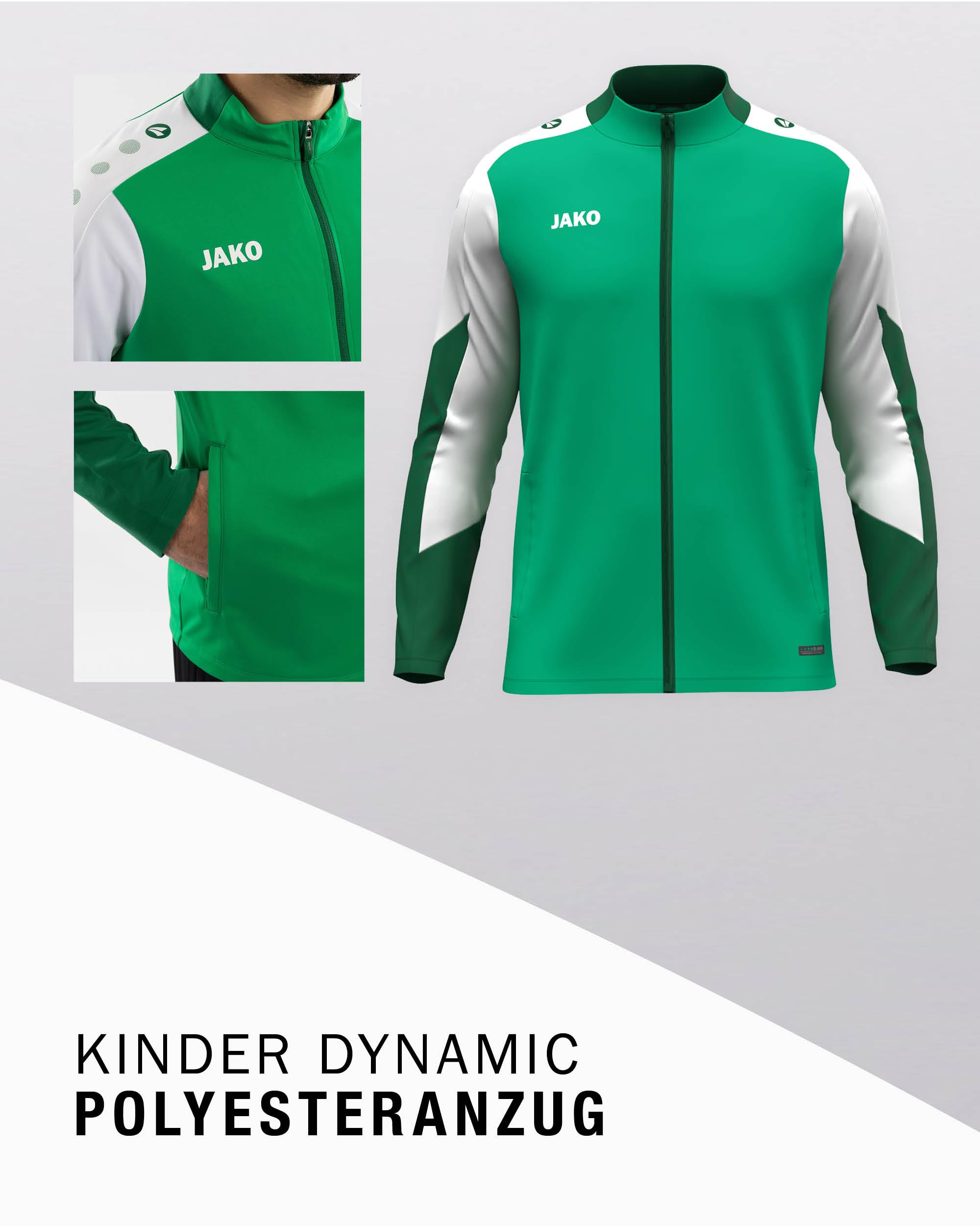 JAKO Unisex Kinder Jako Kinder Polyesteranzug Dynamic Trainingsanzug (1er Pack)