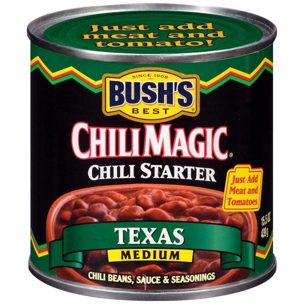 BUSH'S BEST CHILI MAGIC, Chili Starter "Texas Medium" (Pack of 6) Grocery
