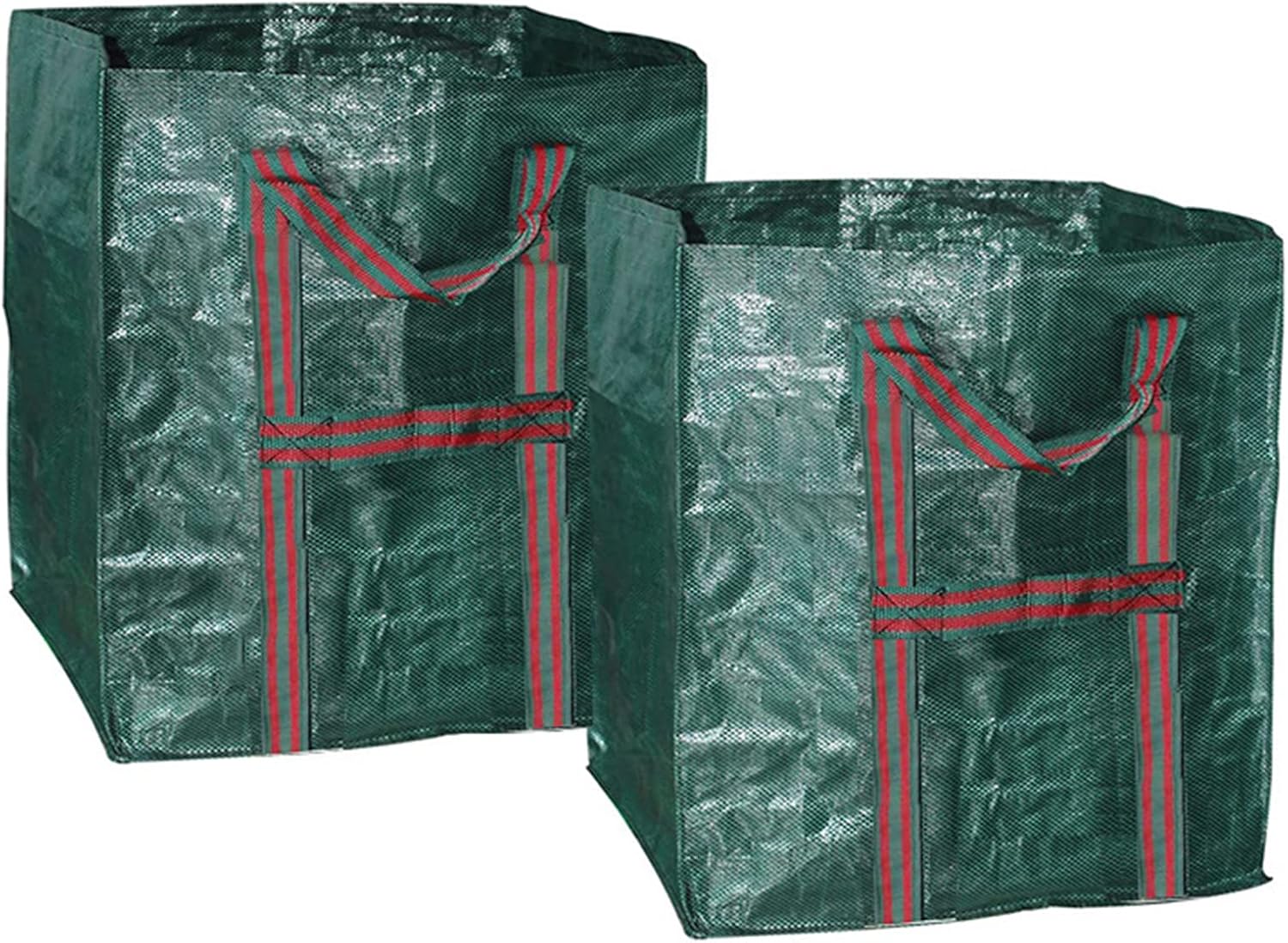 Professional 2-Pack 192 Gallon Lawn Garden Bags (90x90x90cm /35.4x35.4x35.4 inches), Large Reusable Yard Leaf Bags with Reinforced Carry Handles, Foldable and Durable