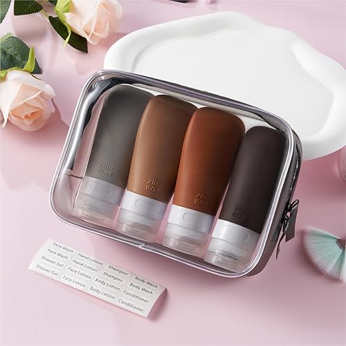 Miniatura 54 de INSFIT Botellas de viaje portátiles, recipientes a prueba de fugas aprobados por la TSA para artículos de tocador, accesorios recargables sin BPA