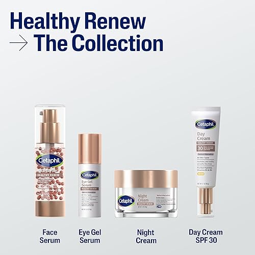 Miniatura 6 de Cetaphil Healthy Renew Skin Tightening Night Cream 1.7 oz, crema reparadora de arrugas para cara con péptidos, crema alternativa al retinol para