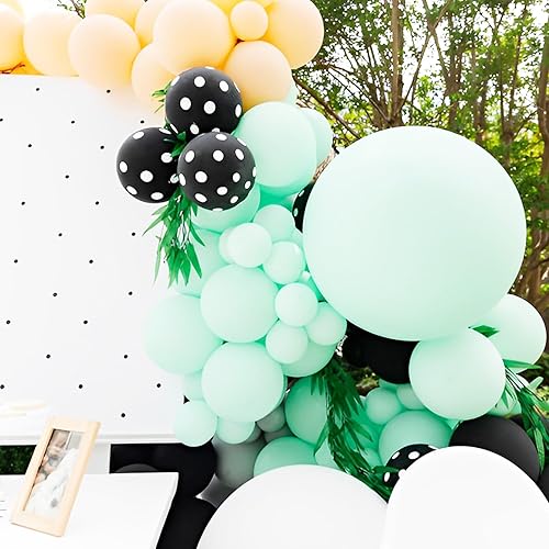 Miniatura 7 de Globos de color verde menta, paquete de 66 globos de látex verde pastel de 12 pulgadas para graduación, Pascua, boda, cumpleaños, despedida de
