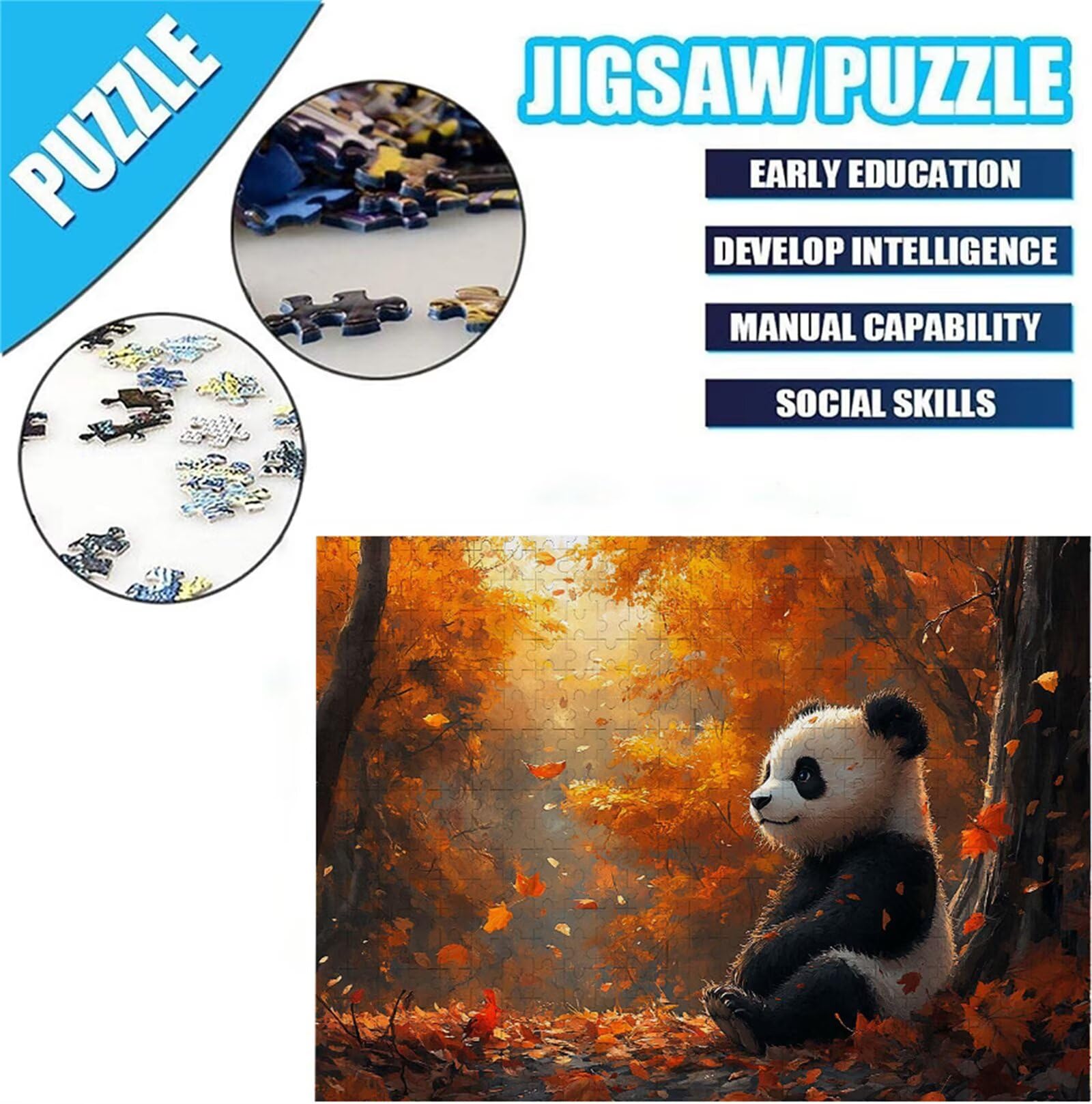Puzzle 1000 sztuk dorośli zwierzę puzzle drewniane klasyczne niemożliwe edukacyjne układanka ćwiczenie pamiętnik i intuicja wielkanocny prezent, z plakatem w zestawie kompaktowe pudełko może do