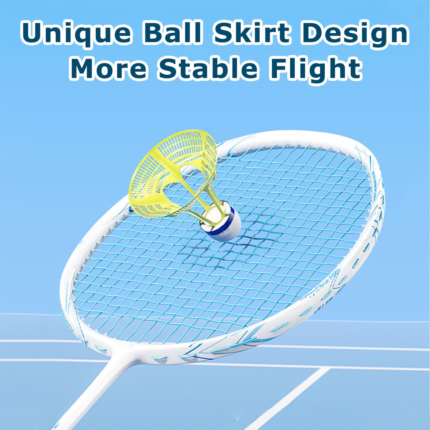 6 Pezzi Volani da Badminton Antivento, Palline da Badminton Antivento con Doppia Testa in Sughero per attività All'aperto e al Coperto, Allenamento e Giochi per Il Tempo Libero