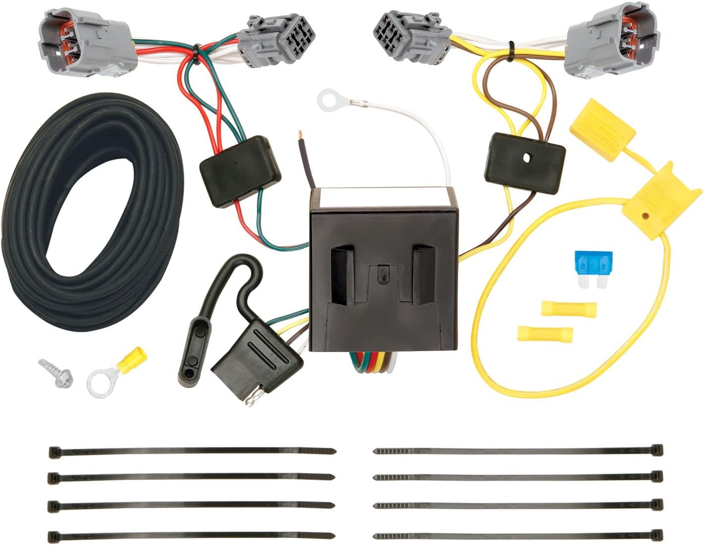 TEKONSHA T-One® T-Connector Harness, 4-Way Flat, Compatible with Select Hyundai Santa Fe, Black