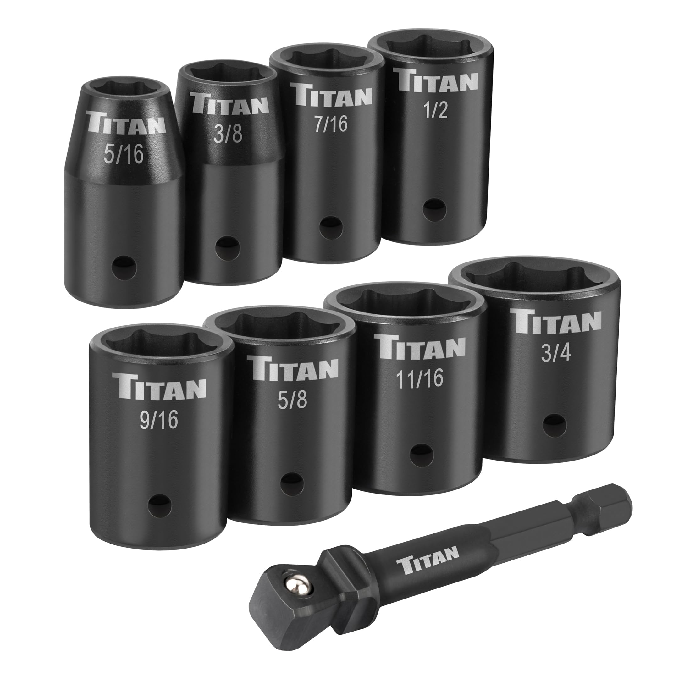 Amazon.com: Titan 48001 9-Piece 3/8-Inch Drive SAE Shallow Impact