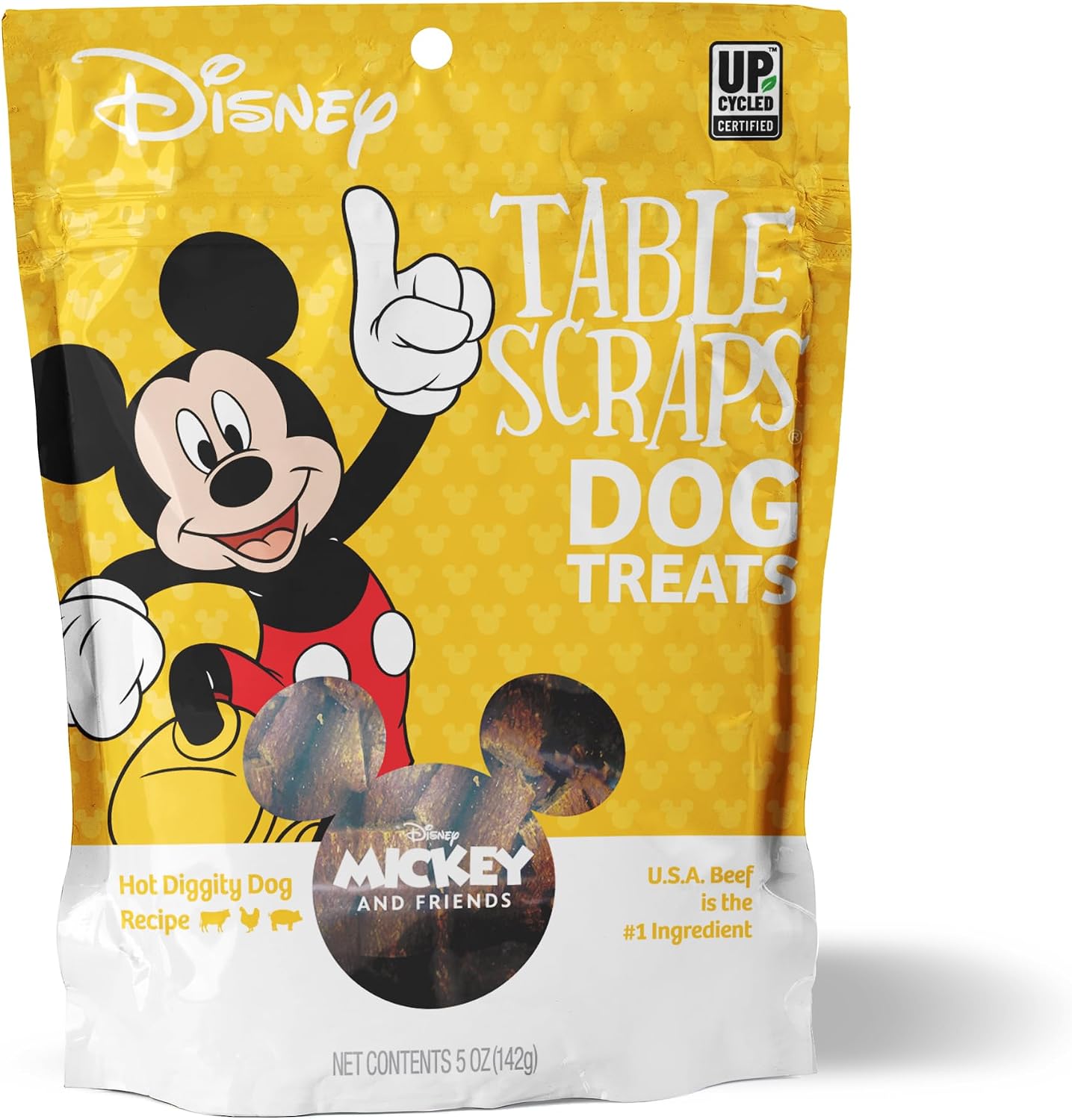 Table Scraps Disney Hot Diggity Dog Recipe Dog Treats 5 oz, Brown (27808)