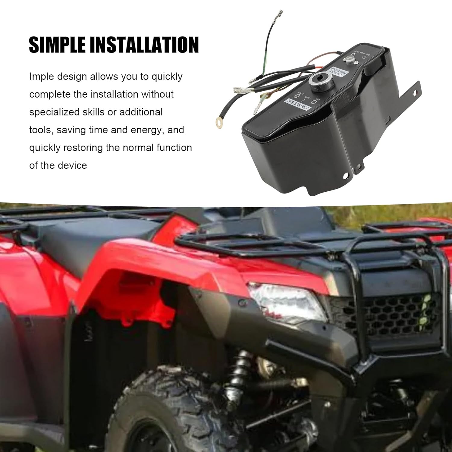 60340 Ignition Switch Box Replacement for Predator 13HP 420cc Engine 60349 69736, Replacement for Honda GX340 GX390 11Hp 13Hp 15Hp, for Equipment with 420cc Motor