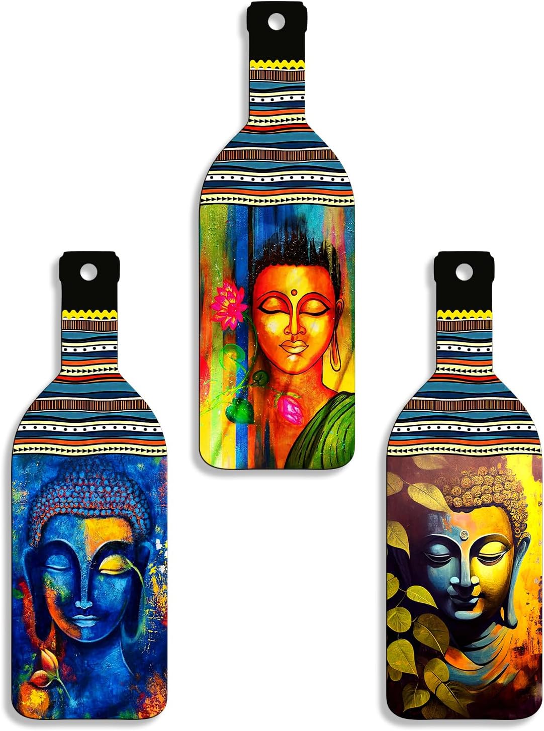 Sehaz Artworks Wall Hangings For Home Decoration | Wall Decoration Items For Living Room | Positive Vibes Home Decor | home decor items for hall | Wooden Wall Hanging Decor | Main Door Decoration Items - Budha