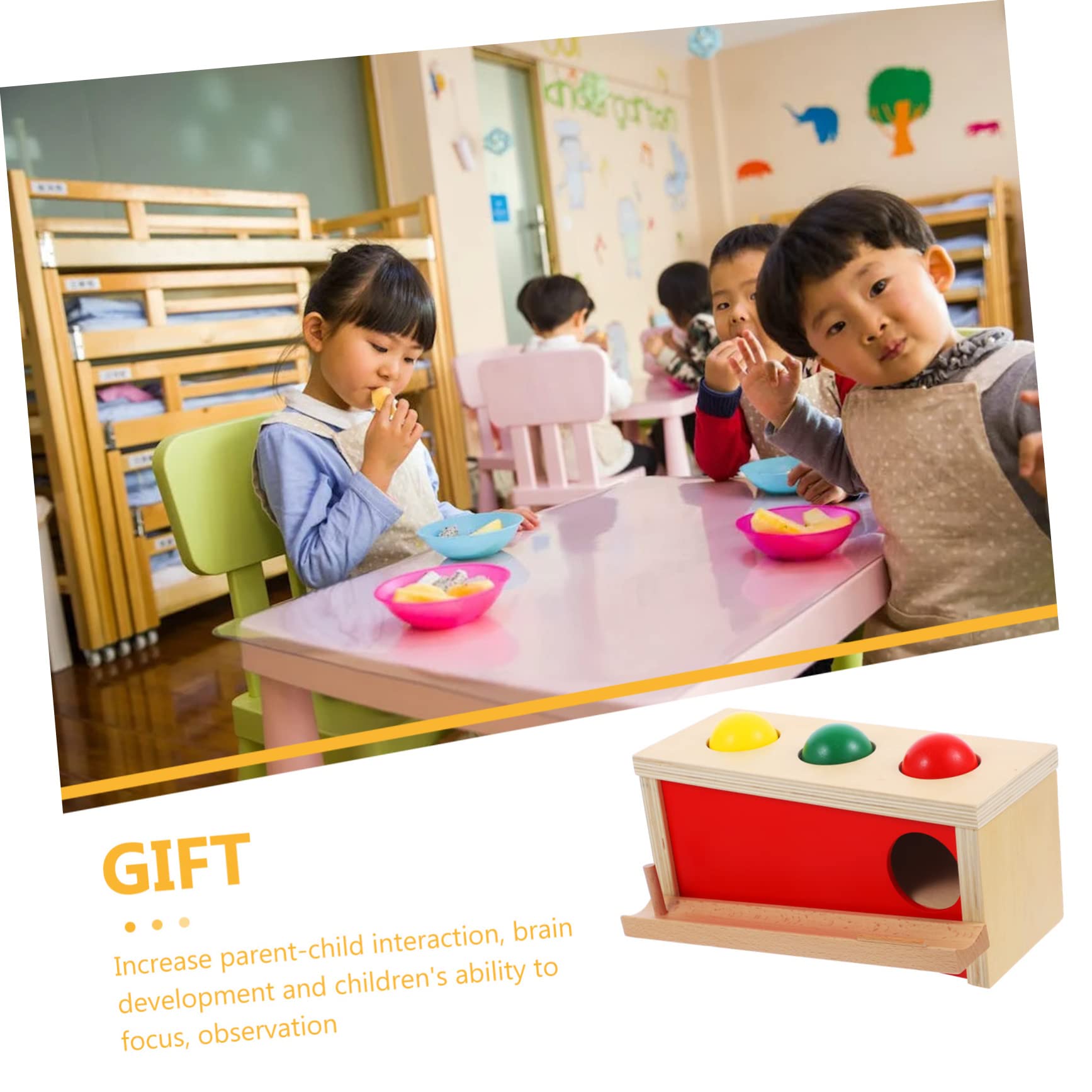 Supvox Motorik Spielzeug für Kleinkinder 12-18 Monate der Feinmotorik und Gehirnentwicklung Montessori Kugelfallbox als Lernspielzeug für Babys