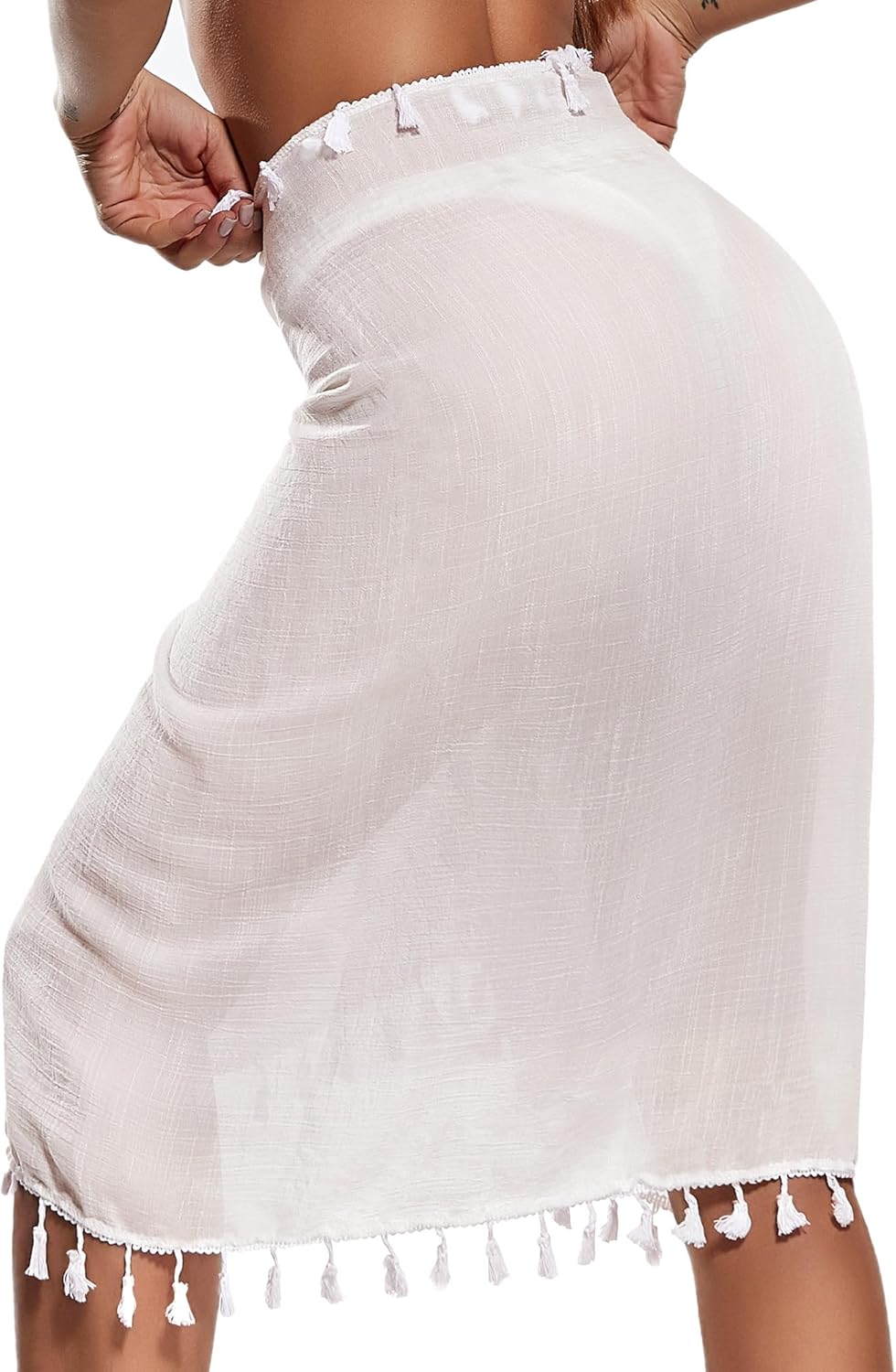 Eicolorte Sarong Cover Up Womens Beach Cover Up Bikini Bathing Suit Swimsuit Swimwear Coverup Sarong Pareo Wraps for Women - Image 3