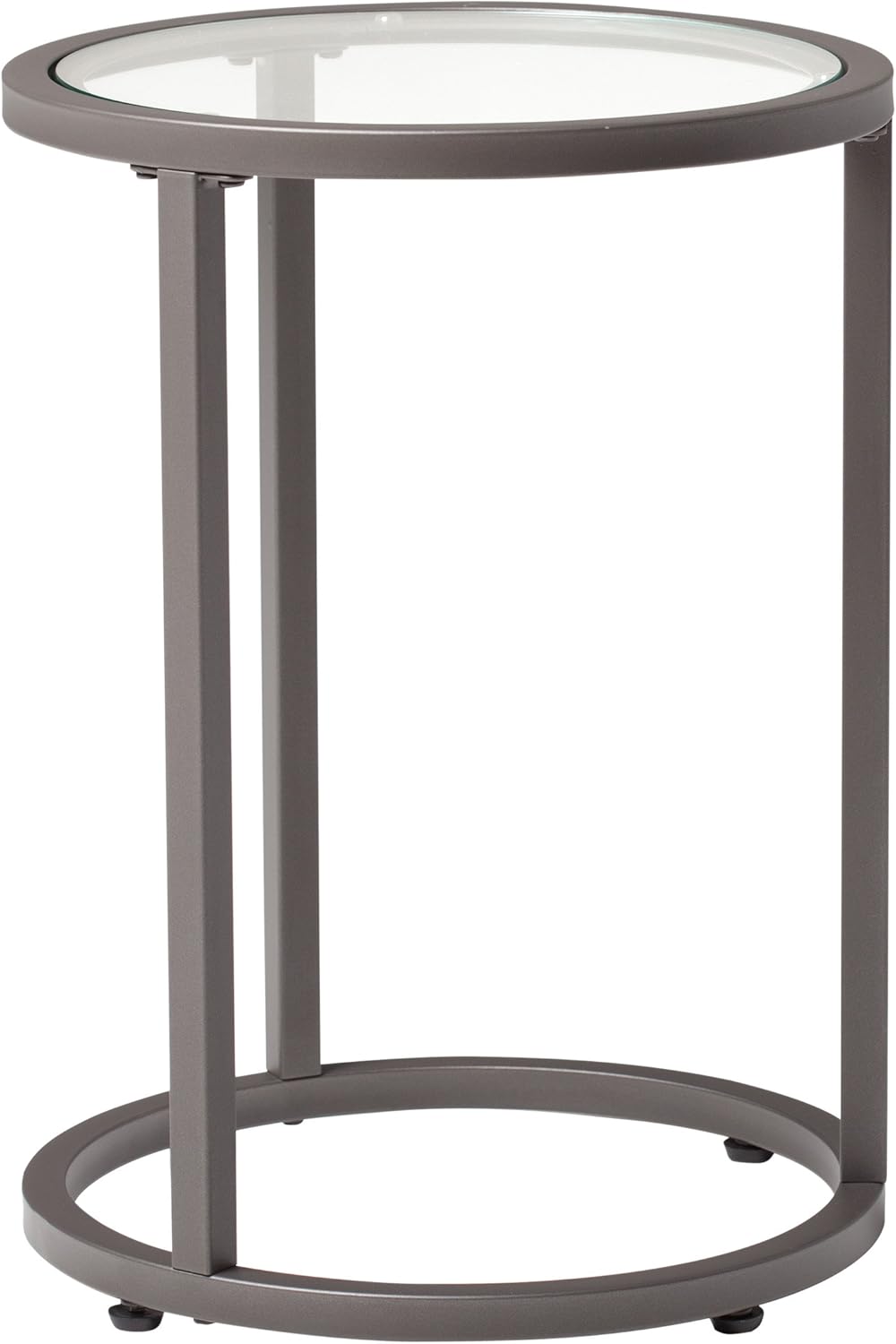 Studio Designs Home Camber Nesting Tables Metal and Glass Side Tables : Home & Kitchen