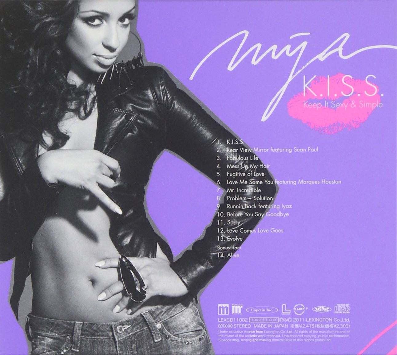 MÝA MYA - K.I.S.S. Keep It Sexy & Simple - Disque CD