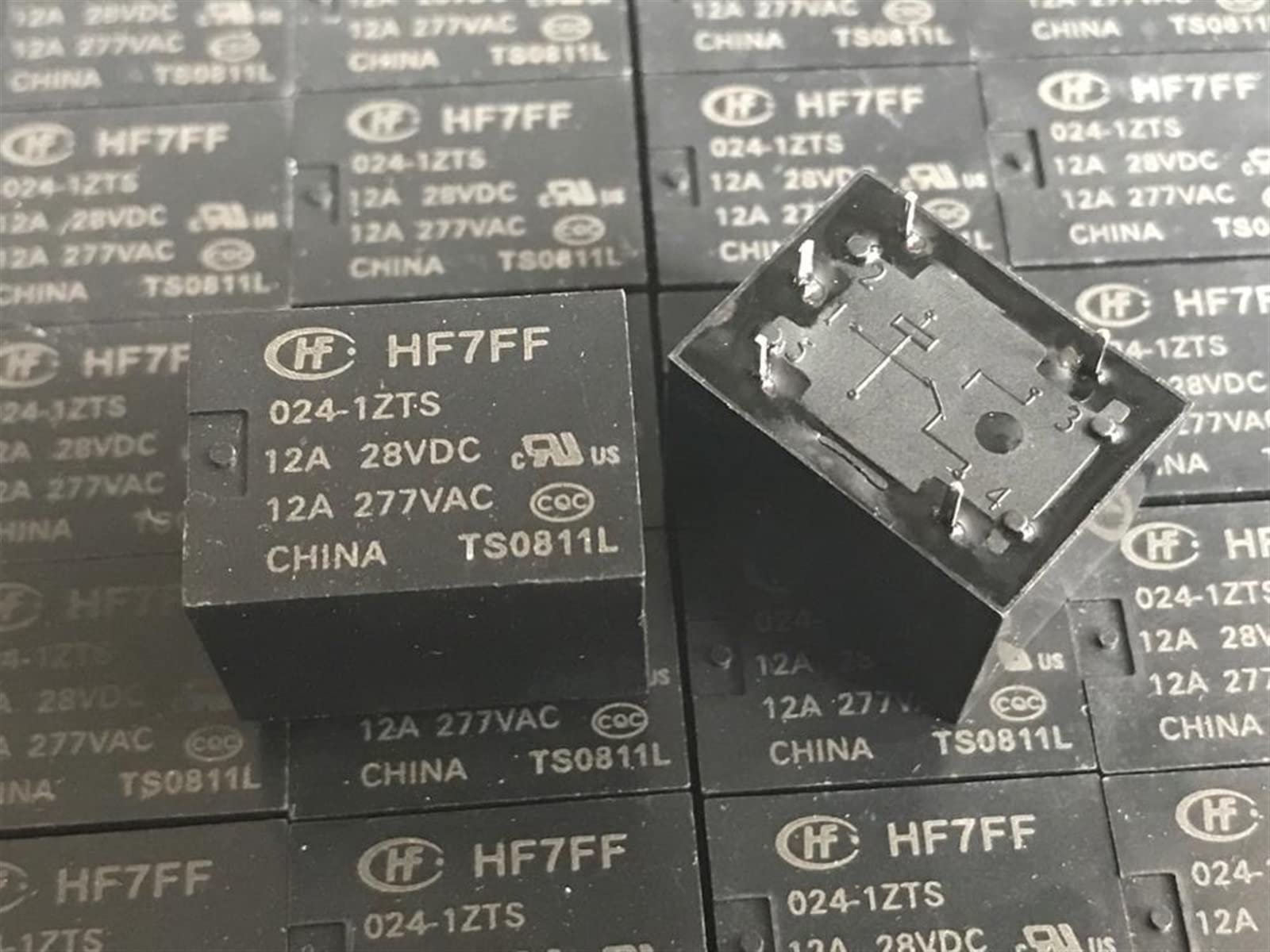 Relais de puissance HF7FF-024-1ZTS 12A 277VAC commutateur 5 pins