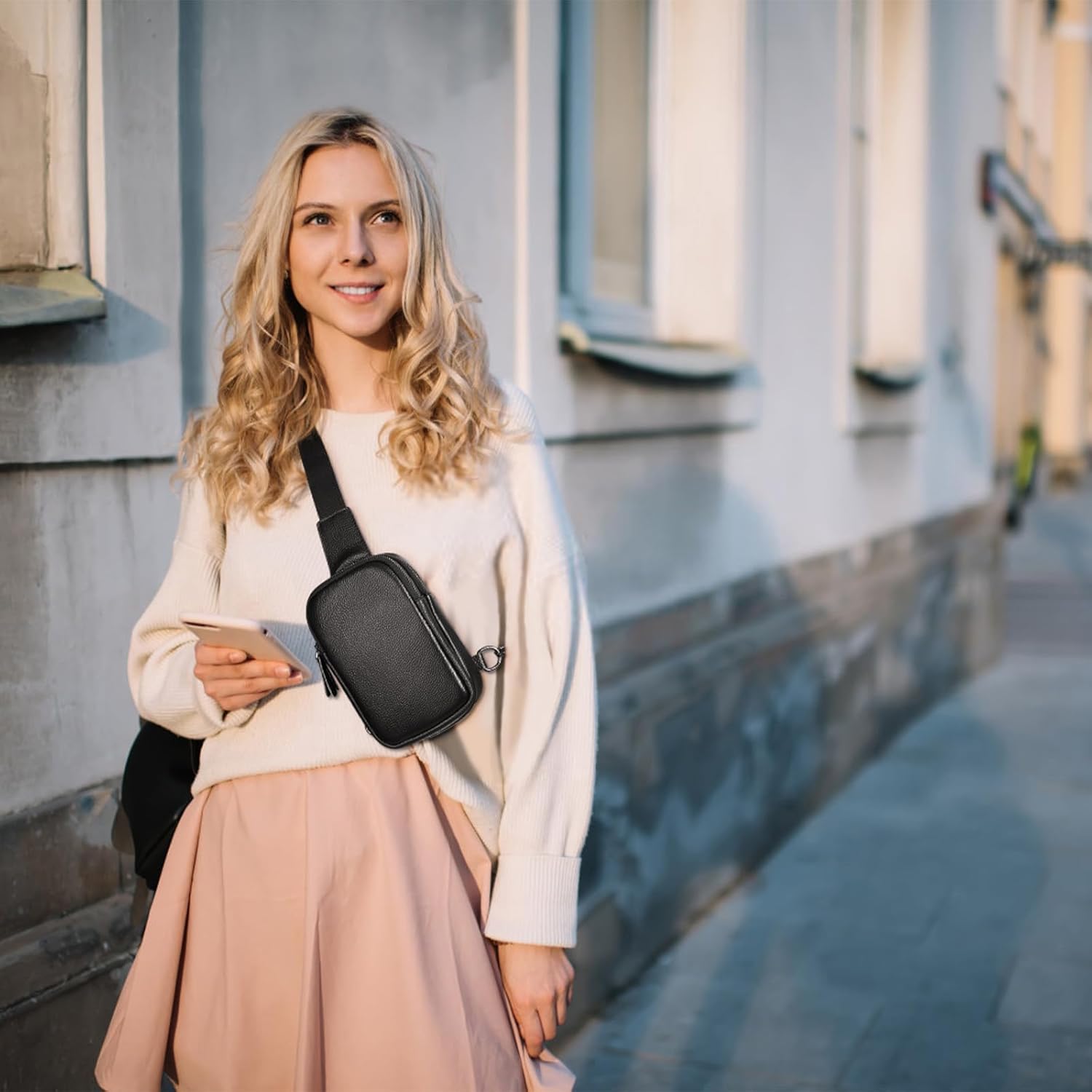 Genuine Leather Sling Bags for Men Crossbody Purse Vintage Small Messenger Shoulder Bag for Phone Side Chest Daypack Bag - Image 3