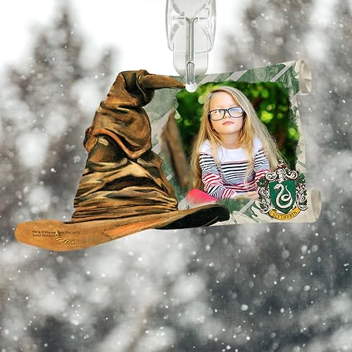 Miniatura 3 de Trend Setters Sombrero clasificador de Harry Potter Slytherin personalizado Sube tu propia foto Accesorio de impresión colgante de acrílico con
