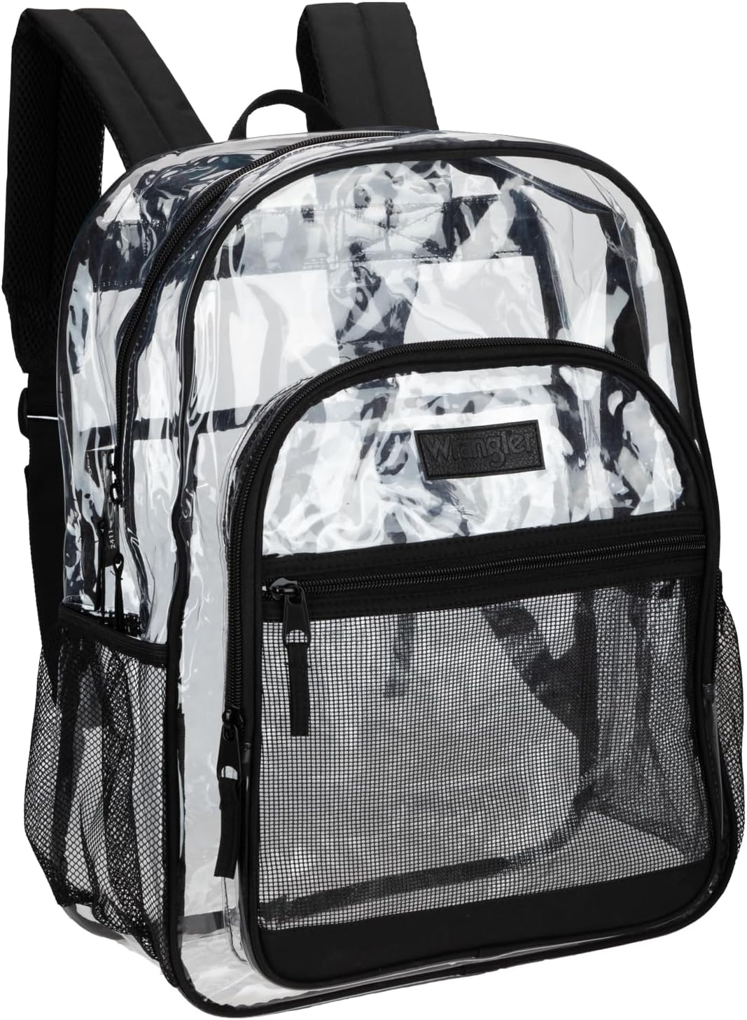 Wrangler Clear Backpack for Girls- Water Resistant Clear Bookbag, Plastic See Through Backpack for Stadium Events and School