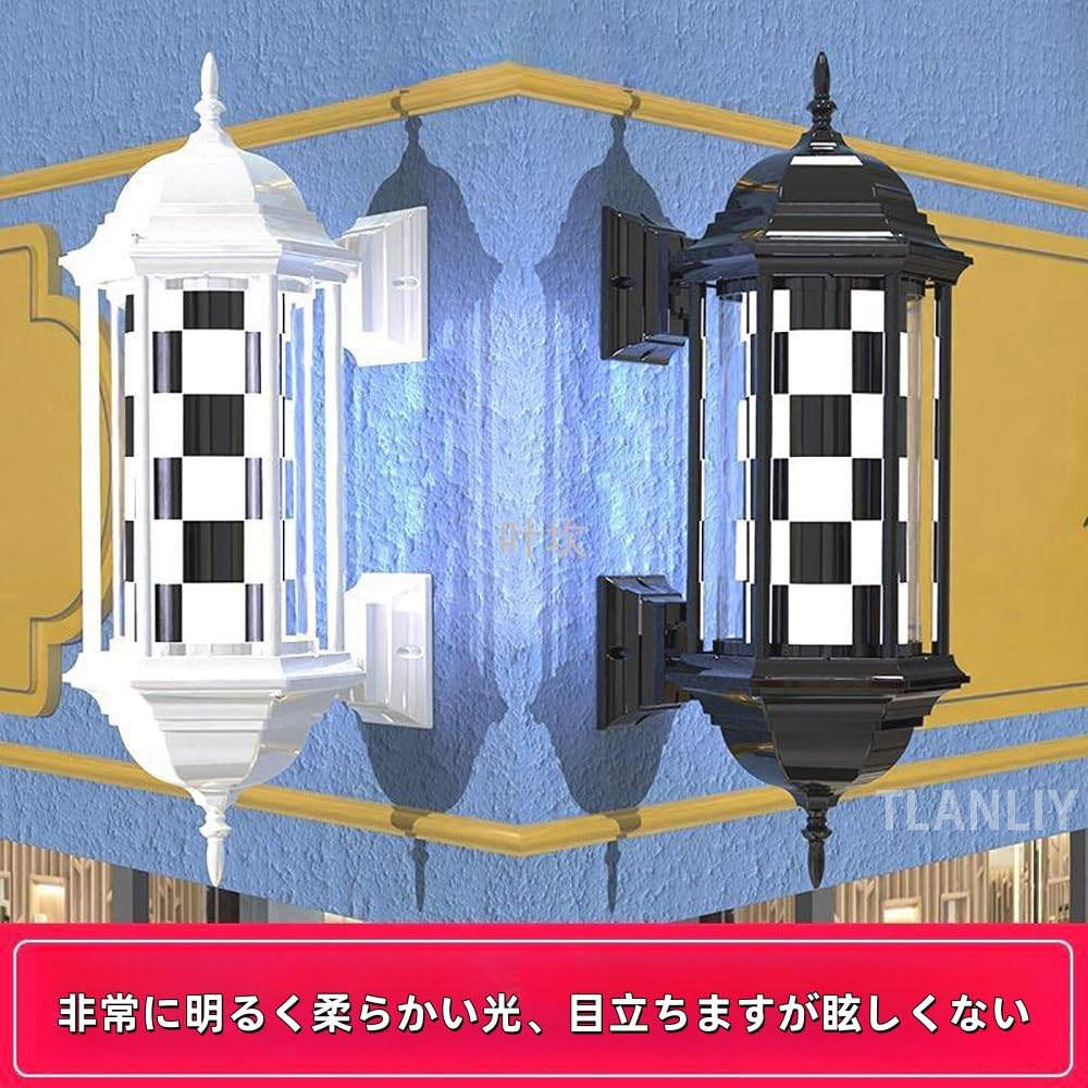 Amazon.co.jp: サインポール 理容 屋外 回転 LED 灯理髪店の柱