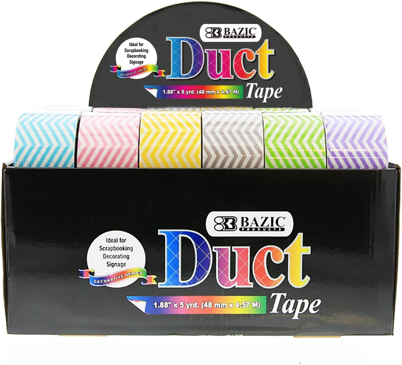 New 402798 1.88 Inch X 5 Yards Chevron Series Duct Tape (24
