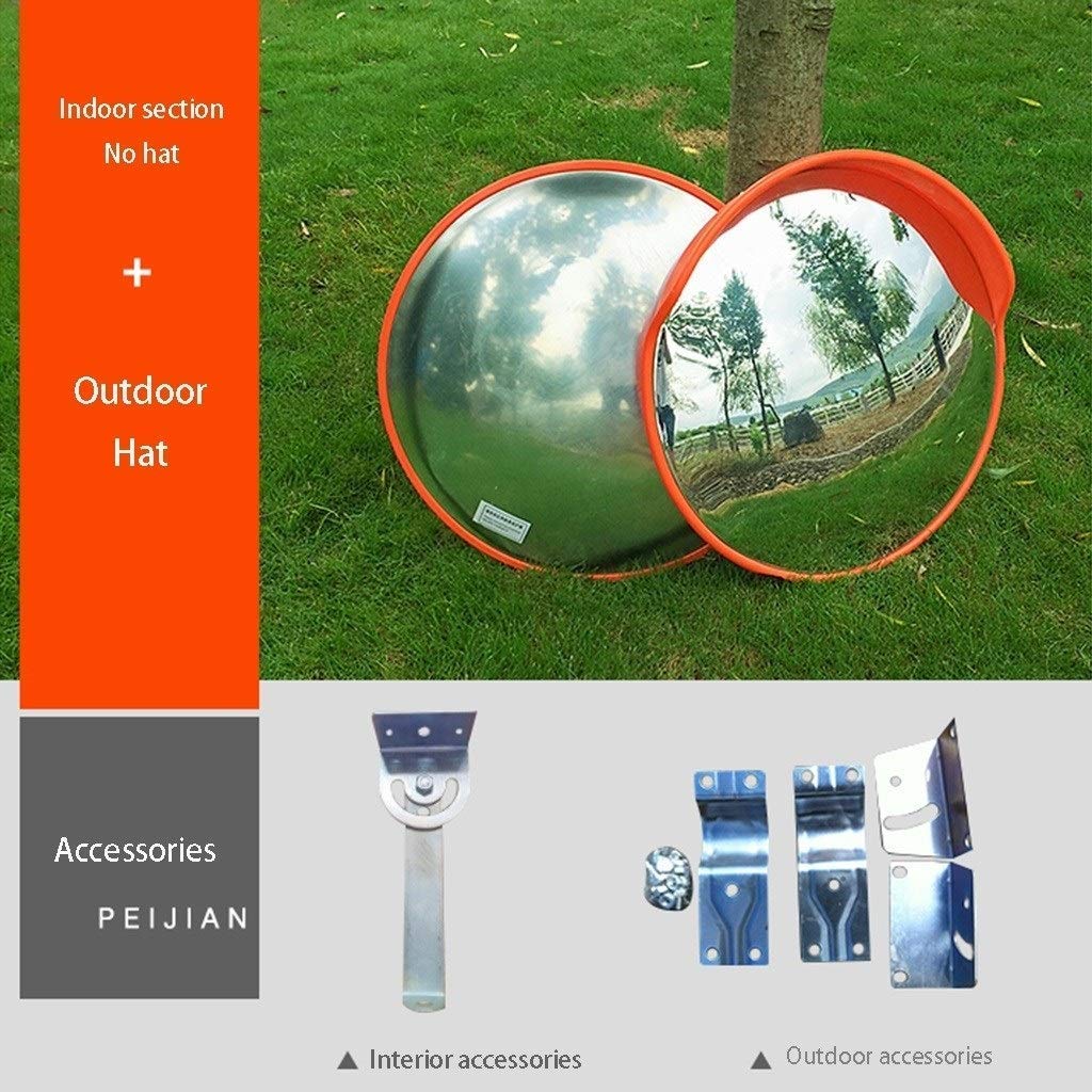 Espejo de Seguridad Vial, Resistente a la Intemperie, irrompible, Espejos Exteriores convexos, Espejo Gran Angular para Puntos Ciegos (tamaño: 100 cm)