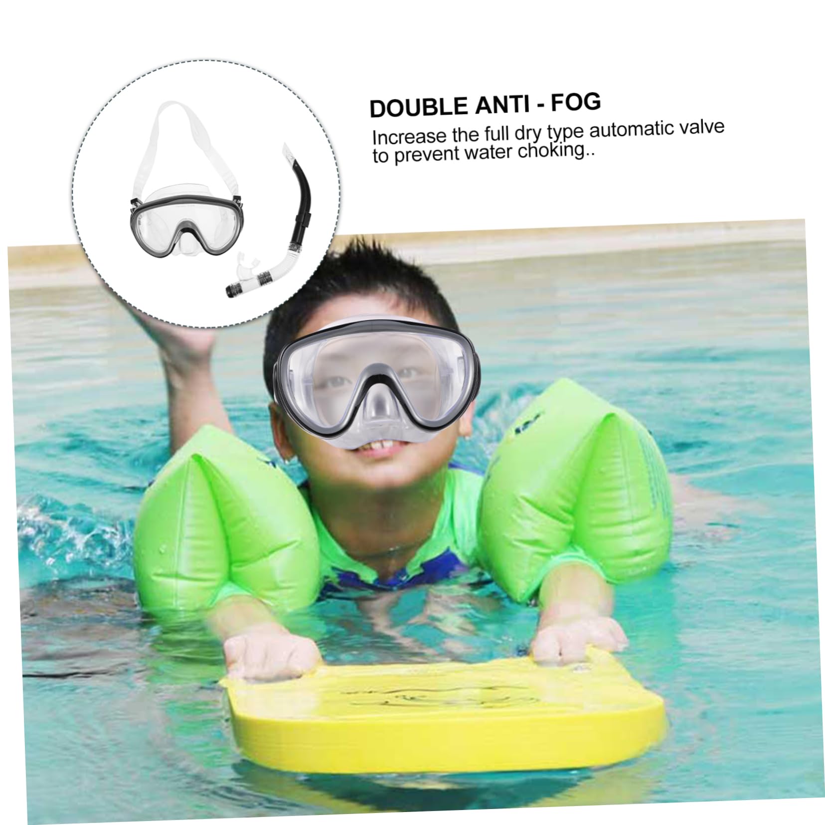 Parliky Ergonomic Snorkeling Mask and Set Dry Mask Diving Goggles Fog-Free Technology Comfortable for Adults Random Color