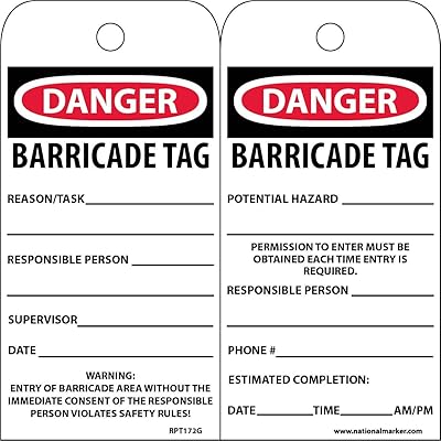 NMC RPT172 Accident Prevention Tag,