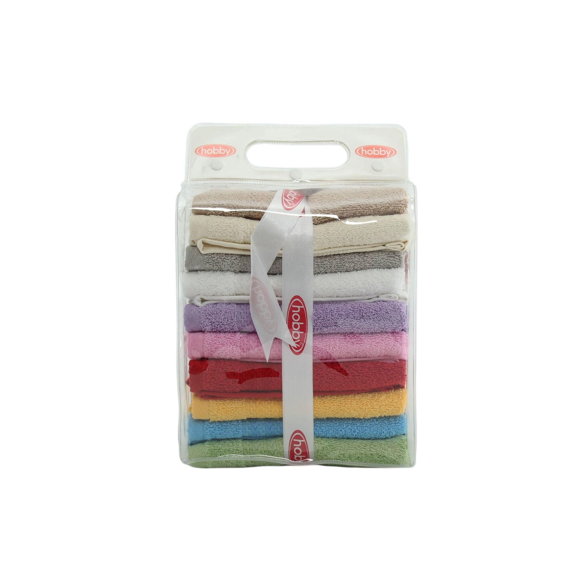 WELL HOME MOBILIARIO & DECORACIÓN Tea Towel Set (10 Pieces) Green, Blue, Yellow, Grey, Red, Pink, Lilac, White, Cream, Brown - Image 4