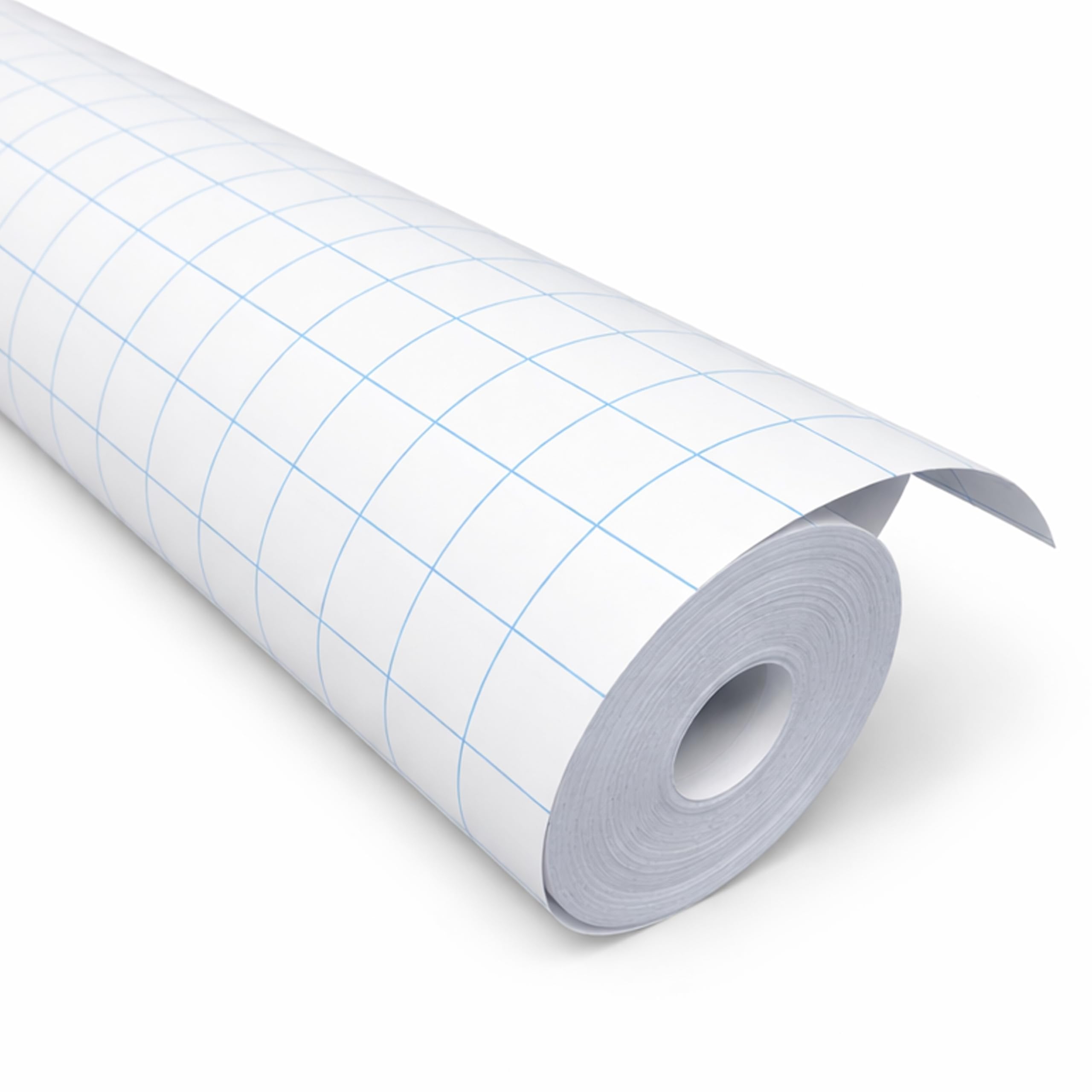 Geyer Graph Paper Rolle, 2,5 cm, blaues Raster, großformatiges Blaudruckpapier, 10,9 kg Bindung für Klassenzimmer, STEM, Mathematik und Design-Projekte