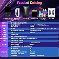 Vista 9 de XF40V - Consola de juegos de mano retro, consola de juegos retro con pantalla IPS de 4.0 pulgadas, sistema Linux integrado de 64G, sistema Linux