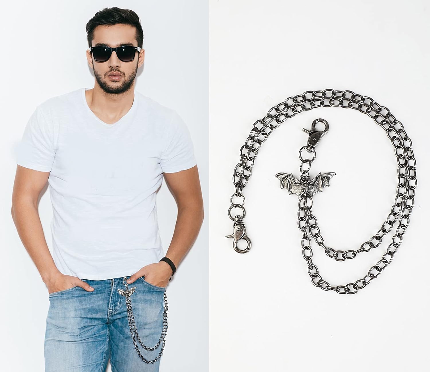 ZOYLINK Jean Chain Pants Chain Wallet Chain Rock Hip Hop Punk Key Chain