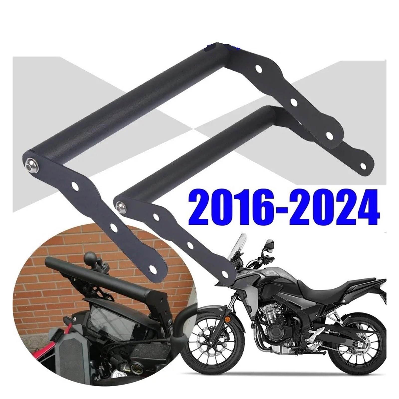 Porta Cellulare Moto Per CB500X CB500 Staffa Di Navigazione | CB 500 X 500X 2016-2024 Supporto Per Staffa Di Navigazione GPS Per Supporto Per Smartphone
