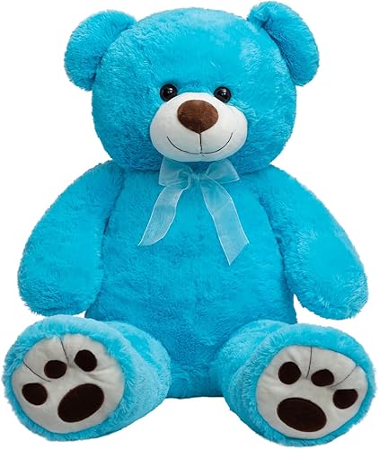 Miniatura 11 de HollyHOME oso de peluche gigante, animal de peluche, diseño de oso grande de 36 pulgadas Rosa,Beige,Azul,Marrón,Chocolate,Gris,Azul