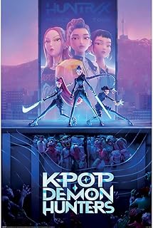 Comprar Close Up K-POP DEMON Hunters (KEY ART) MAXI POSTER 91,5 cm x 61 cm Maxi Poster - Póster sin marco de K-Pop Wall Art para el hogar, dormitorio o estudio