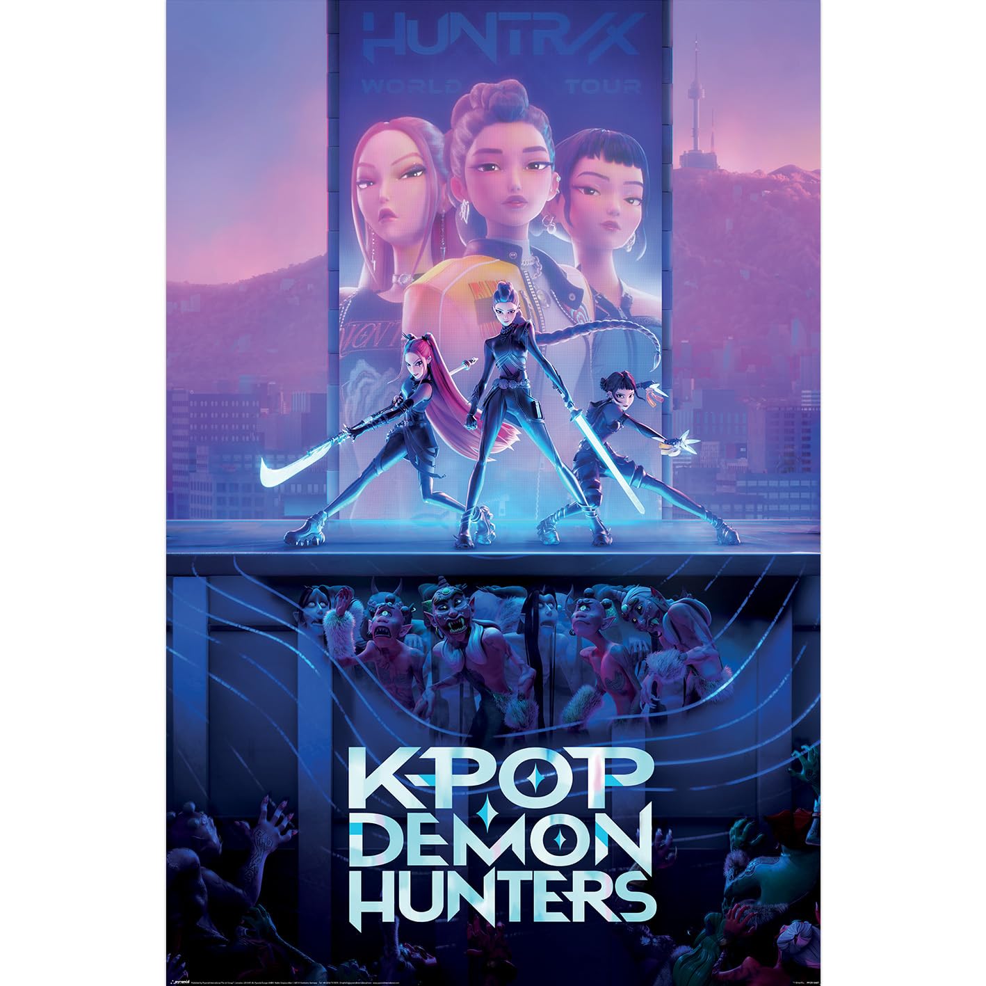 Pyramid International K-POP DEMON HUNTERS (KEY ART) MAXI POSTER 91.5cm x 61cm Maxi Poster – Unframed K-Pop Wall Art Poster for Home, Bedroom, or Studio, vibrant colors