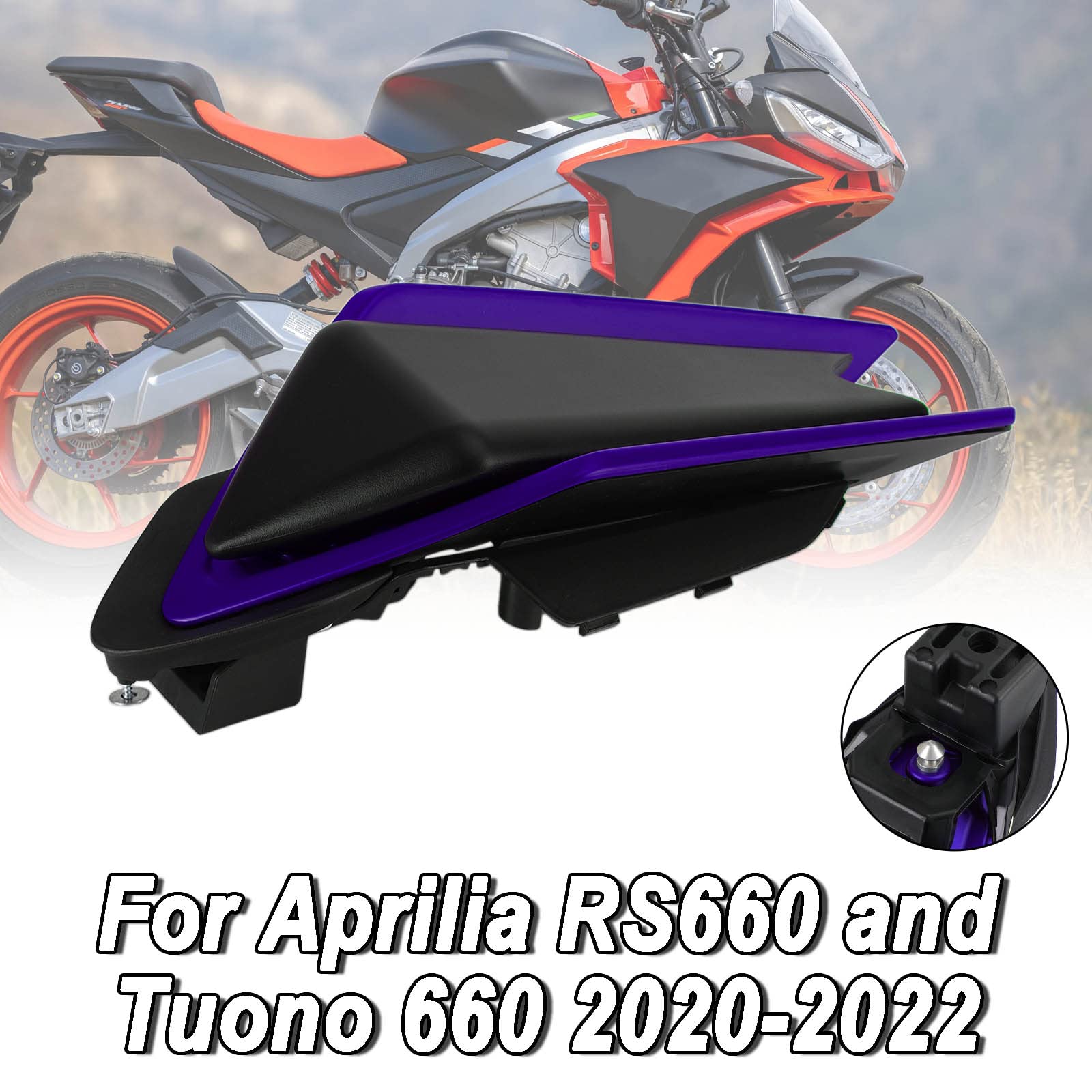 Topteng Purple Rear Cowl Tail Fairing Cover Apto para Aprilia RS660 and Tuono 660 2020-2024, Apto para Aprilia RSV4 2021-2024
