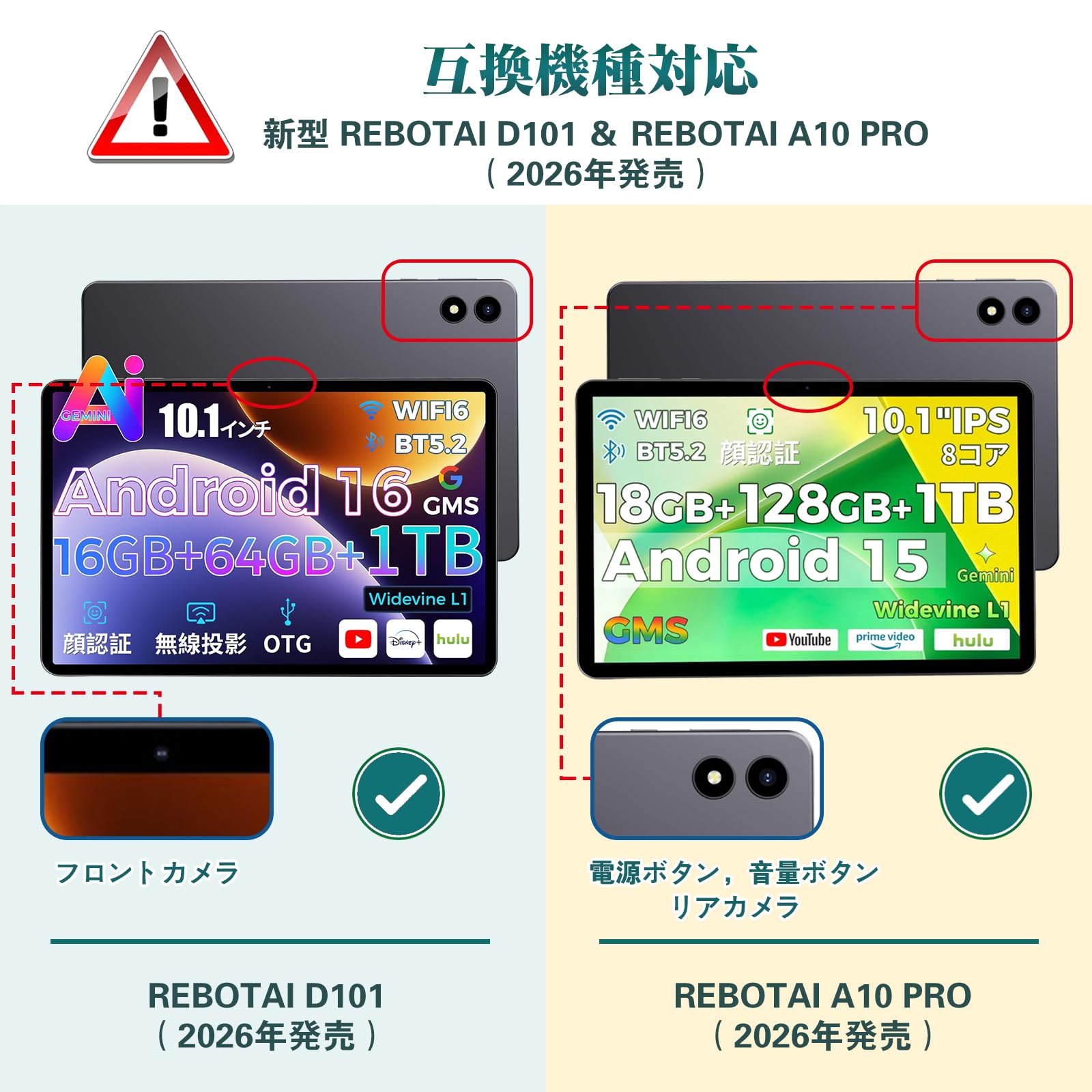 Amazon.co.jp: HEFENGKU RebotAi タブレットケース Android16 10インチ